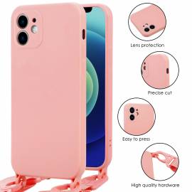 Coque avec bandouillère Rose iPhone X/XS