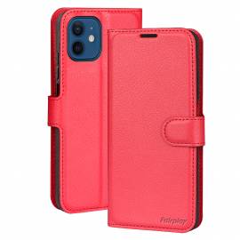 Folio simili cuir Rouge iPhone 14 Pro Max