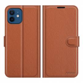 Folio simili cuir Marron iPhone 14 Pro Max