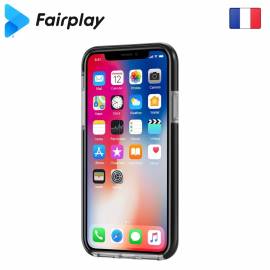 Coque renforcée transparente & Noire iPhone X/XS