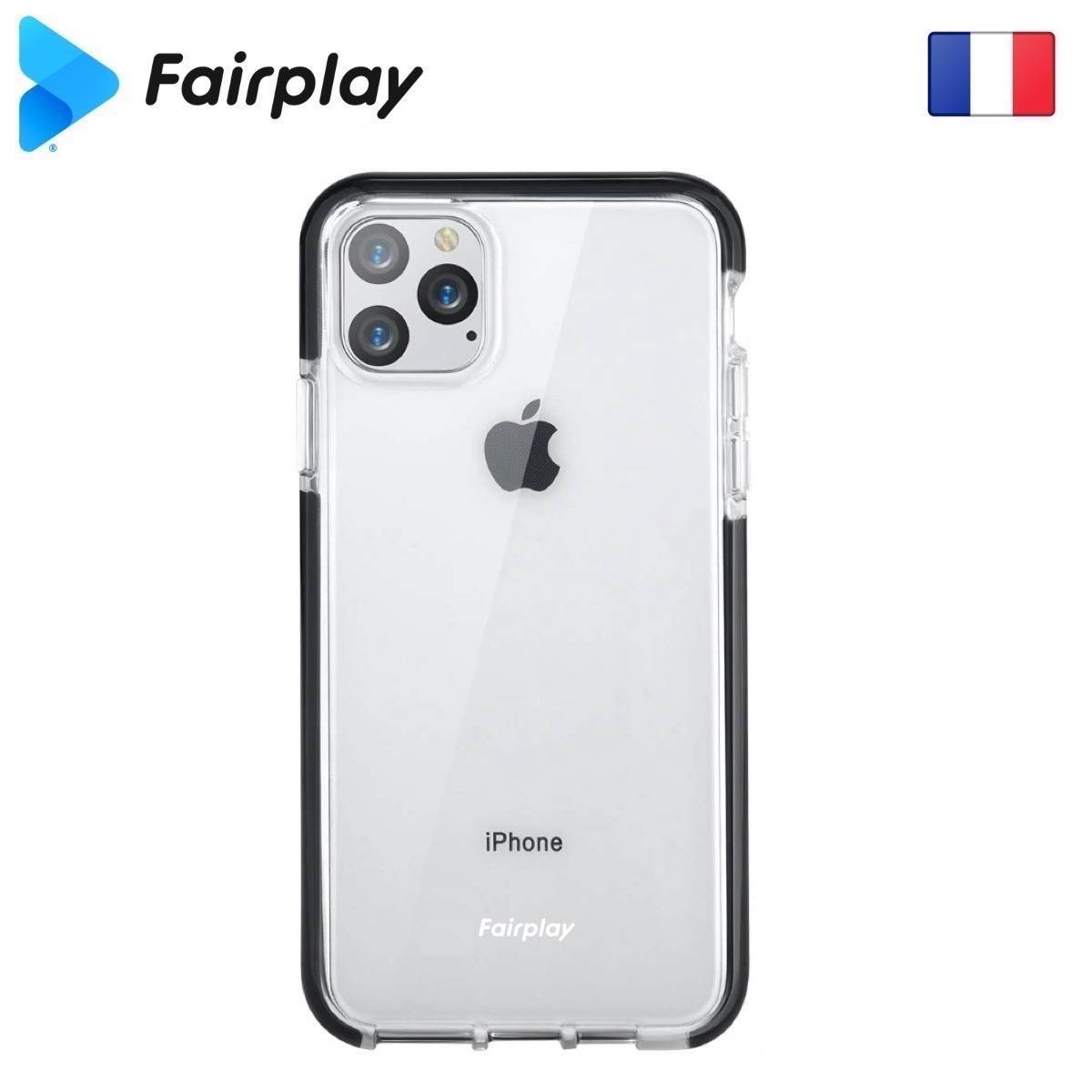 Coque renforcée transparente & Noire iPhone X/XS